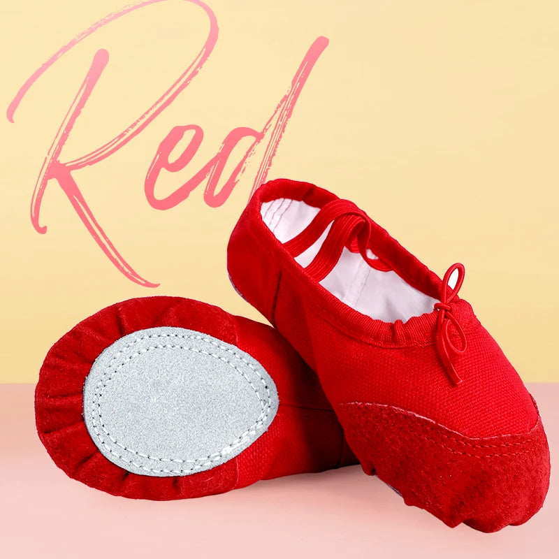 Girls' Drawstring Ballet Shoes Kids Soft Soled Dance Flats Adult Perfessional Dance Shoes Wear Resistant Non-slip Ballerina Shoe