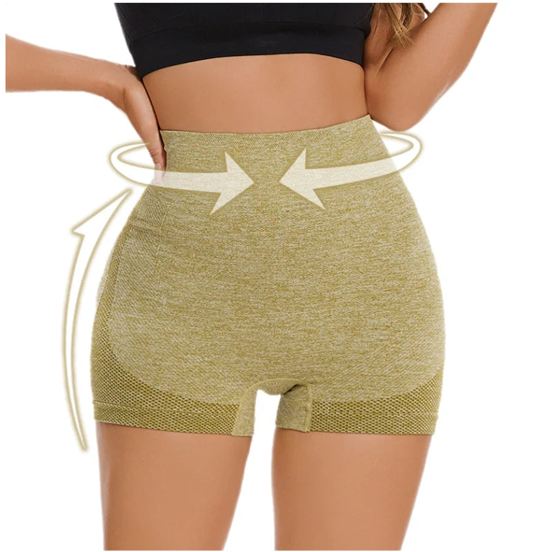 Lady Yoga Shorts High Waist Workout Shorts Fitness Yoga Lift Butt Fitness Women Yoga Gym Running Short Pants Sportswear