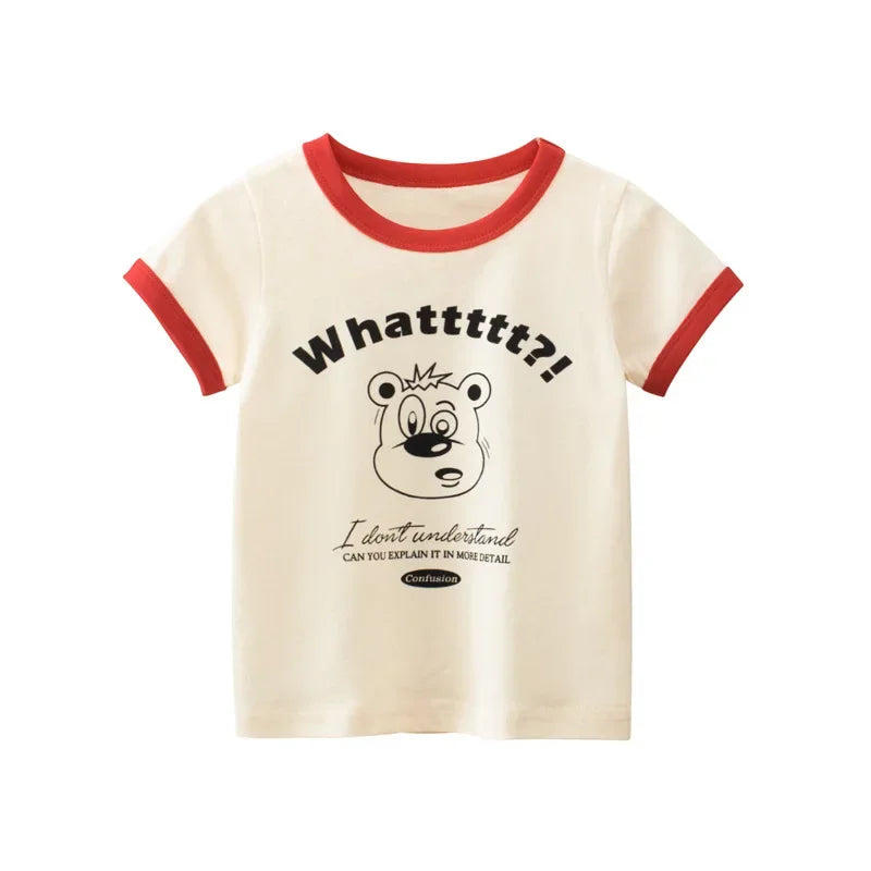 2-8T Toddler Kid Baby Boys Girls Clothes Summer Cotton T Shirt Short Sleeve Graffiti Print tshirt Children Top Infant Outfit