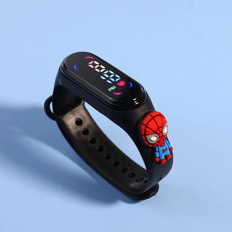 MINISO Spiderman Kid's Watches Men Sport Wristband Bracelet Waterproof Children Digital Watch Boys LED Clock relogio montre