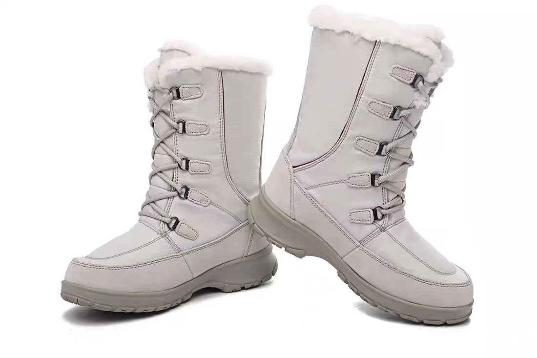 Velvet-Lined Snow Boots for Women, Waterproof and Anti-Slip, Warm Ski Boots, Outdoor Snow Boots, Nornortheast Harbin Snowfield