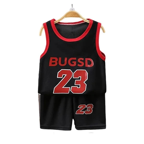 Children's Sets Summer Children Sleeveless T-shirt Shorts Set Quick-drying Outdoor Tank Top Shorts Sets Boys Sport Basketball Tr