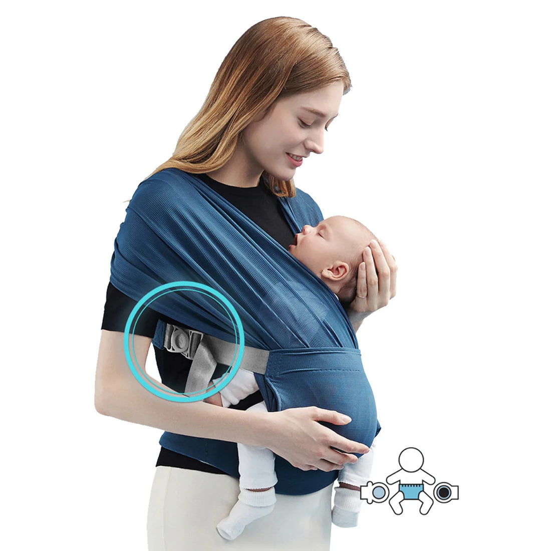 Wrap Baby Carrier Original Stretchy Infant Sling Perfect for Newborn Babies and Children Up To 41 Lbs