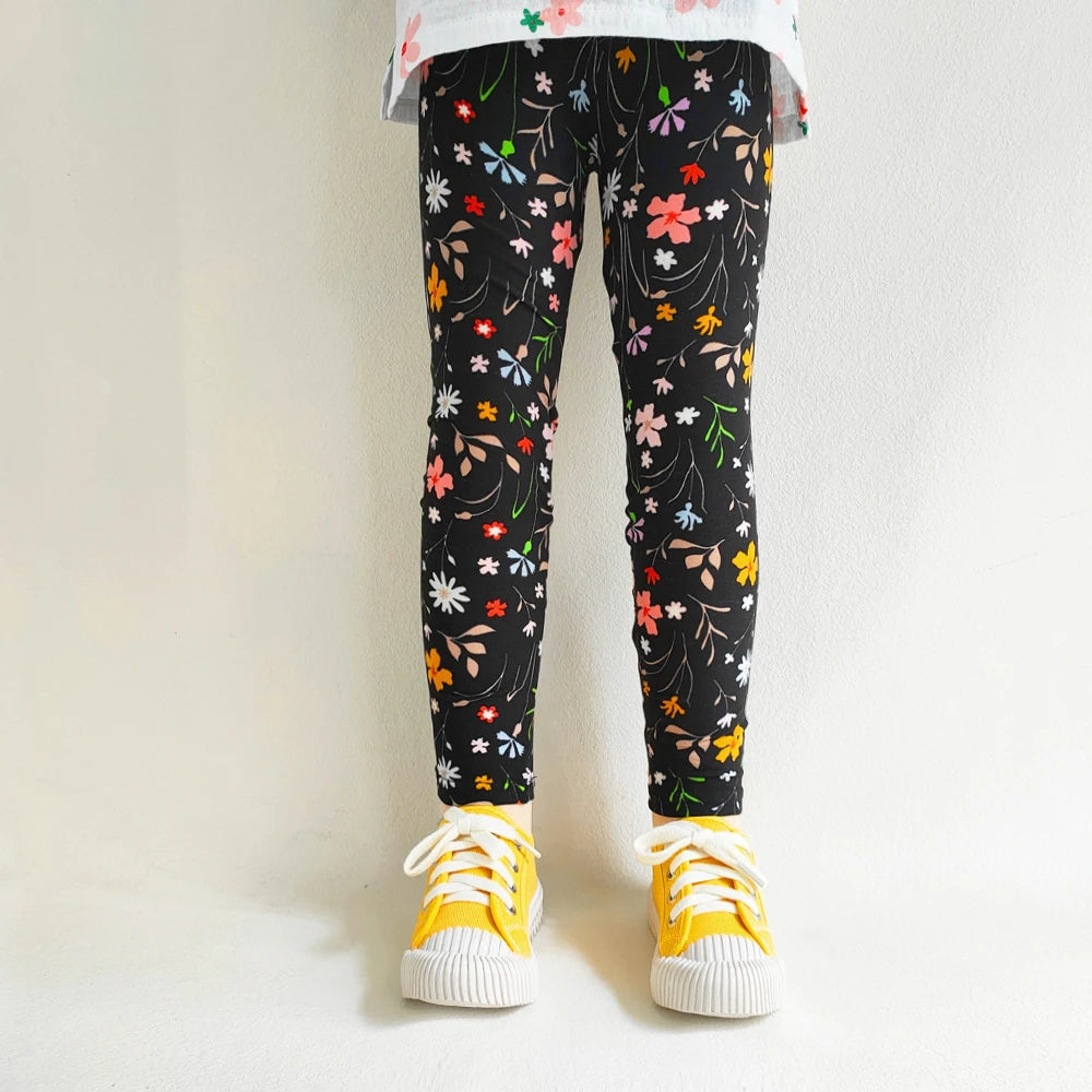 Girls Leggings Summer Kids Print Pants Babys Girls Skinny Leggings Children Girl Slim Elasticity Trousers Pencil Pants 2-13 YEAR