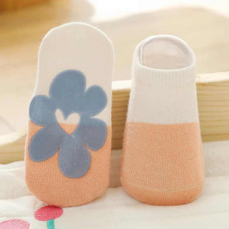 Baby Socks Children Floor Socks Combed Cotton Baby Non-Slip Toddler Socks Newborn Cartoon Spring Summer Socks