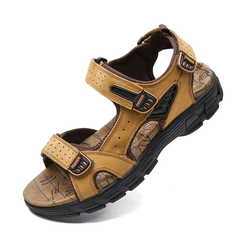 Summer Men's Sandals 2024 Trending Adult Men's Sandal Original Brands Shoes Man's Leather Sandal Sandals for Boy Trend Designer