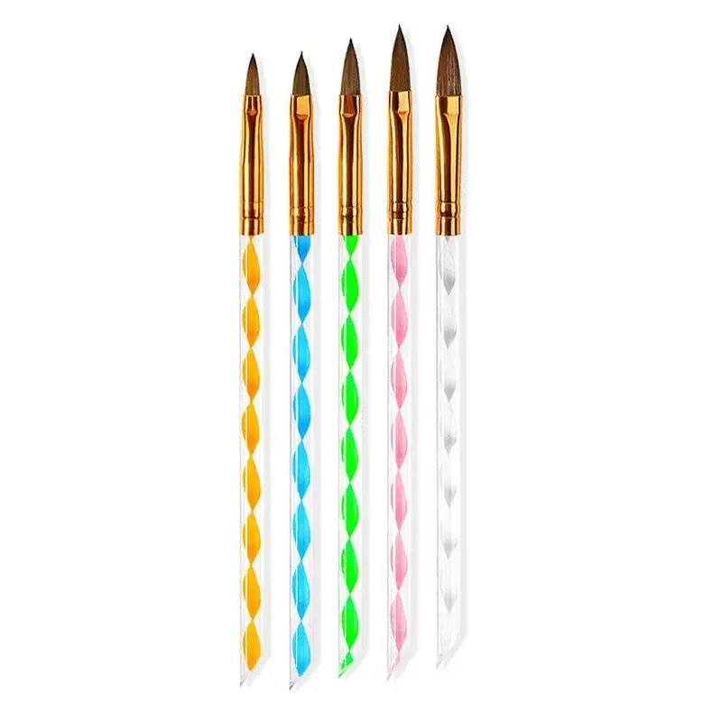 5/20Pcs Nail Art Brush Design Tip Painting Drawing Carving Dotting Pen Professional Nail Brushes Set Nail Art Manicure Tools