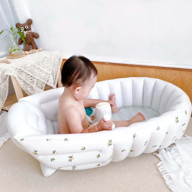 HappyFlute Baby Swimming BathTub Kids Portable Outdoor Inflatable Pool Children Basin Bathtub Newborns Swimming Pool