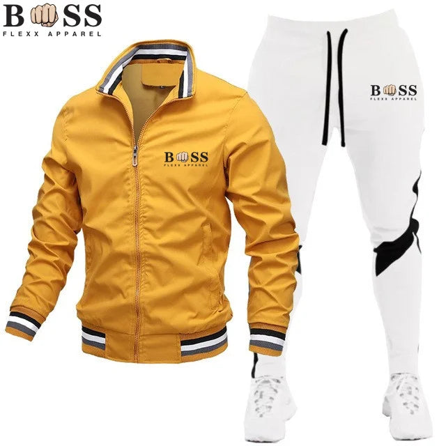 New Mens Tracksuits 2025 Men Sets Sweatshirt+sweatpants Tracksuit Zipper Stand Collar Sports Suit Jogging Fitness Men Clothing