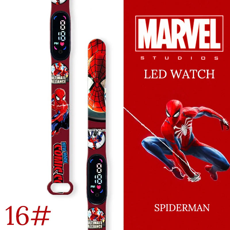 MINISO Spiderman Kid's Watches Men Sport Wristband Bracelet Waterproof Children Digital Watch Boys LED Clock relogio montre