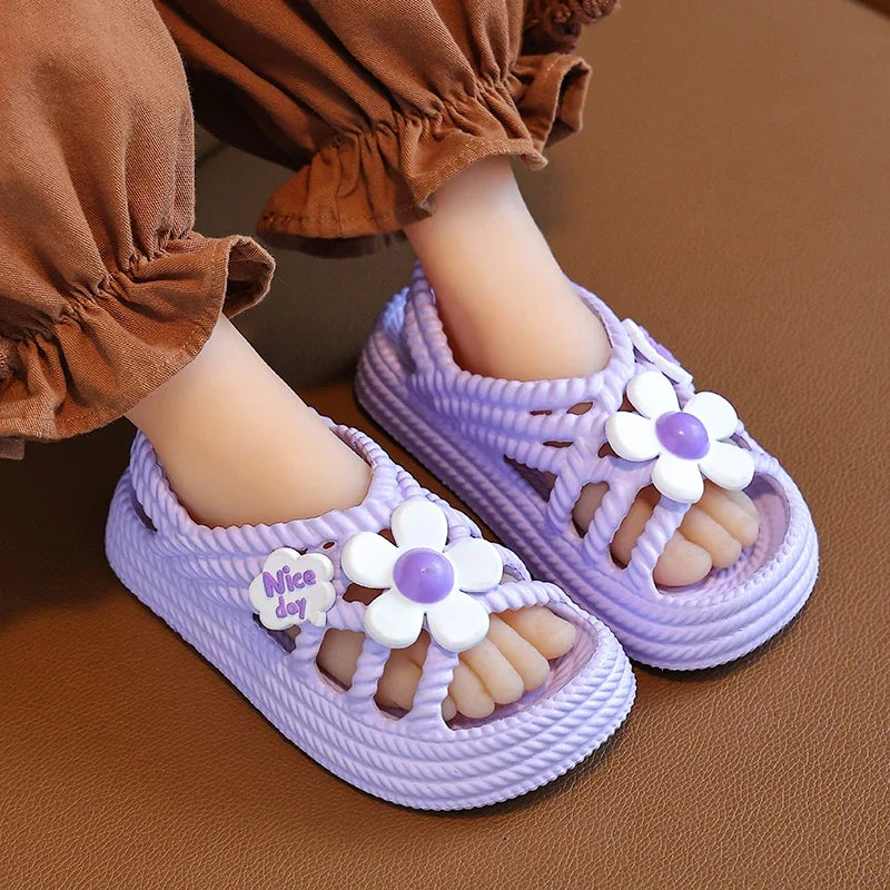 Children's Slippers Summer Girls and Boys Bathroom Home Anti slip Beach Shoes Soft Soled Baby Sandals