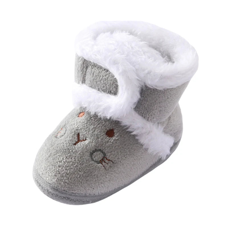 Snow Boots Baby Toddler Soft Sole Plus Velvet Warm Newborn First Walkers Infant Comfortable Walking Shoes