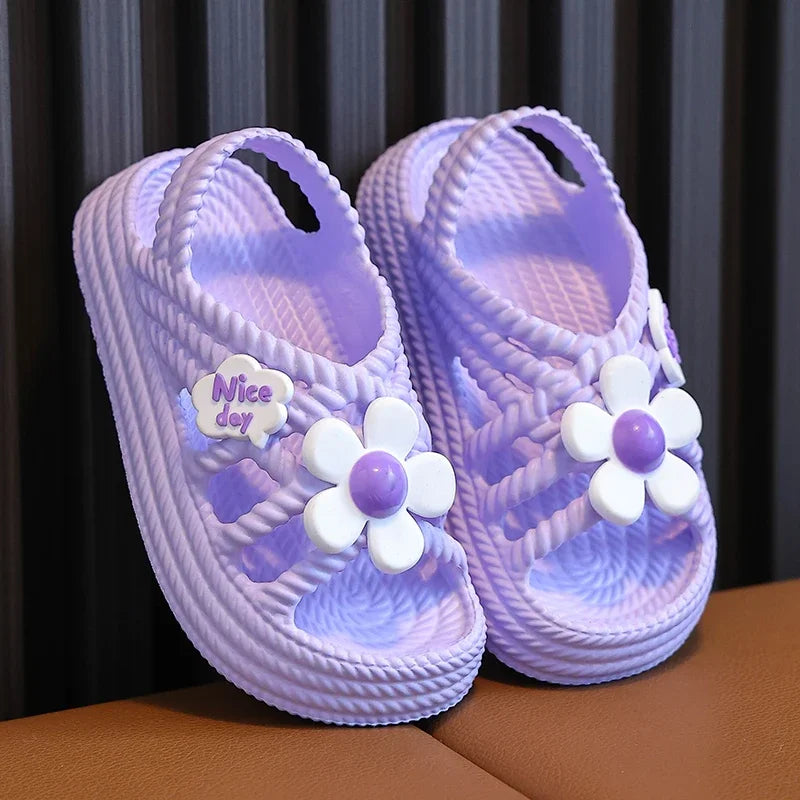 Children's Slippers Summer Girls and Boys Bathroom Home Anti slip Beach Shoes Soft Soled Baby Sandals