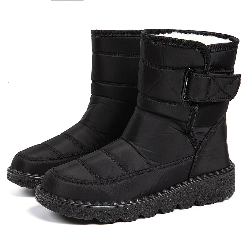 Women Boots 2024 Winter Shoes Woman Waterproof Snow Boots Winter Warm Fur Botas Mujer Korea Style Black Ankle Boots For Women