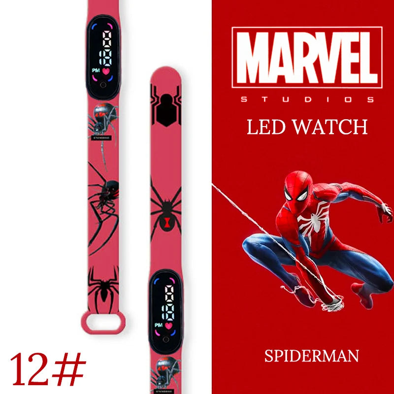 MINISO Spiderman Kid's Watches Men Sport Wristband Bracelet Waterproof Children Digital Watch Boys LED Clock relogio montre