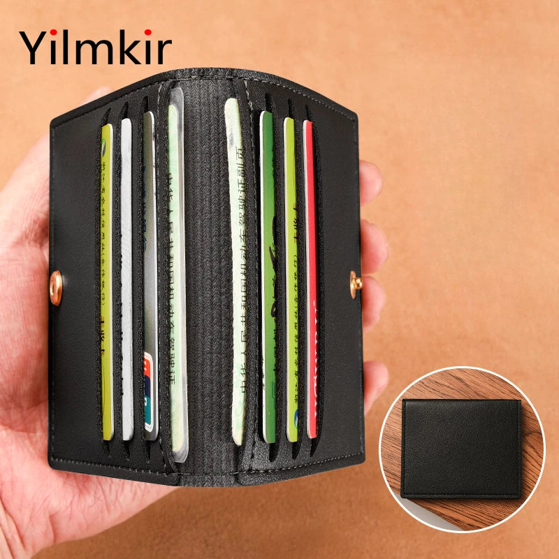 Simplicity Card Holder Wallet for Women RFID Bank Card Driver's License Case Stylish Men Convenient Coin Purse