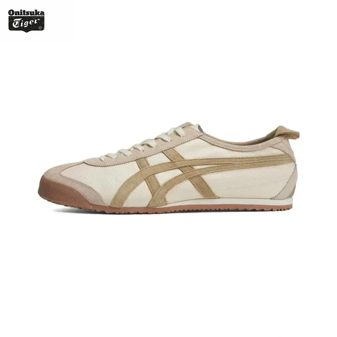 Asics Onitsuka Tiger MEXICO 66 Original Shoes Classic  Tiger Onitsuka Women Men Sneaker Lightweight Silver White