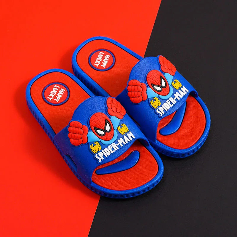 Disney Children's Slippers Cartoon Boys' Summer Home Shoes Boys Sandals Waterproof Anti-slip Kids Garden Shoes Size 24-39