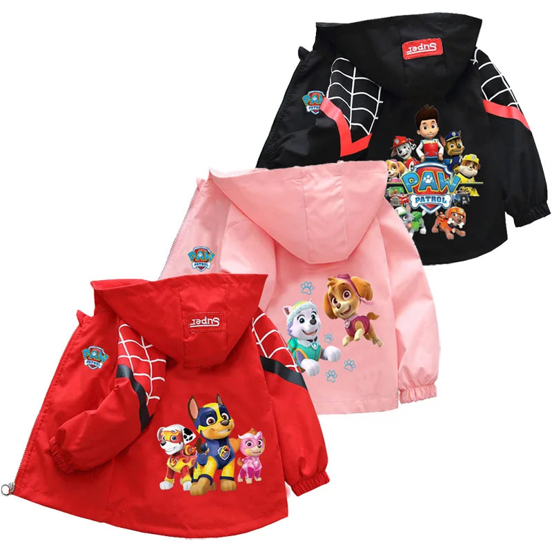 Spring Baby Boys Girls Coats Cartoon PAW Patrol Hoodies Jacket For Kids Sweatshirt Children Windbreaker Outerwear 1-10 Years