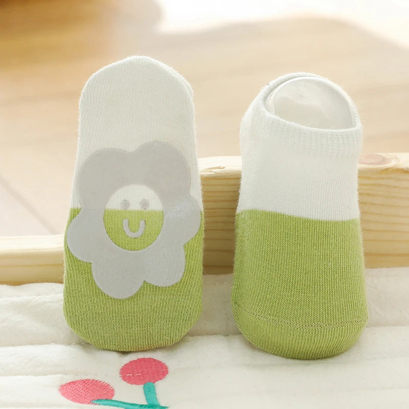 Baby Socks Children Floor Socks Combed Cotton Baby Non-Slip Toddler Socks Newborn Cartoon Spring Summer Socks