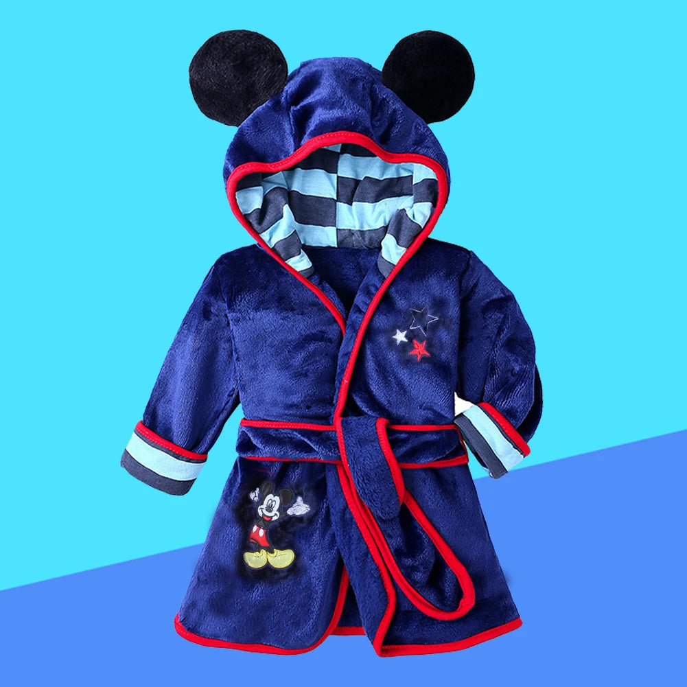 New Children Pijama Infantil Kids Warm Pajama Mickey Pyjamas Boys Baby Girls Animal Flannel Sleepwear Robe