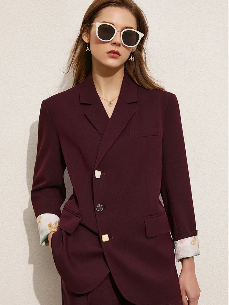 Amii Minimalism Spring Summer Women Suit Sold Separately Offical Lady Lapel Solid Blazer Women Suit Pants Female Shorts 12240756