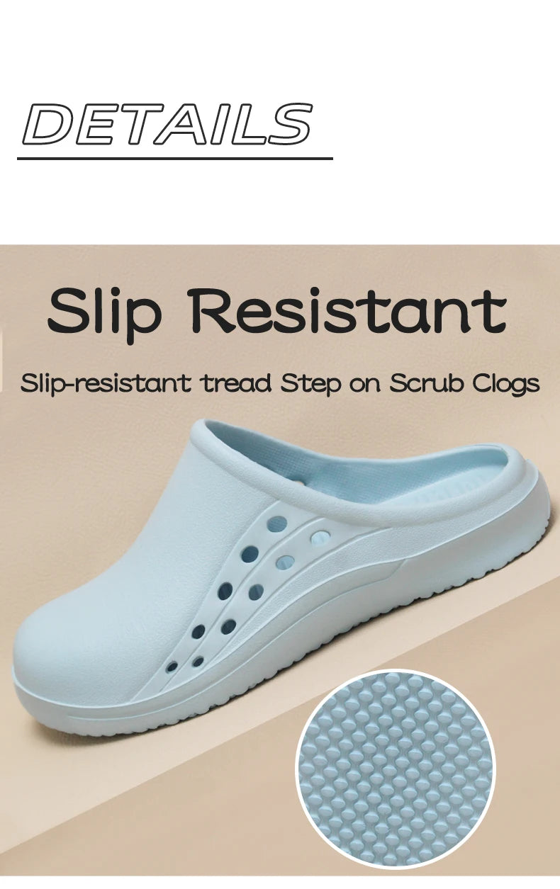 Slip Resistant Laboratory Doctor Clogs Women Men EVA Medical Shoes Ultra Light Surgical Shoes Breathable Garden Work Slippers