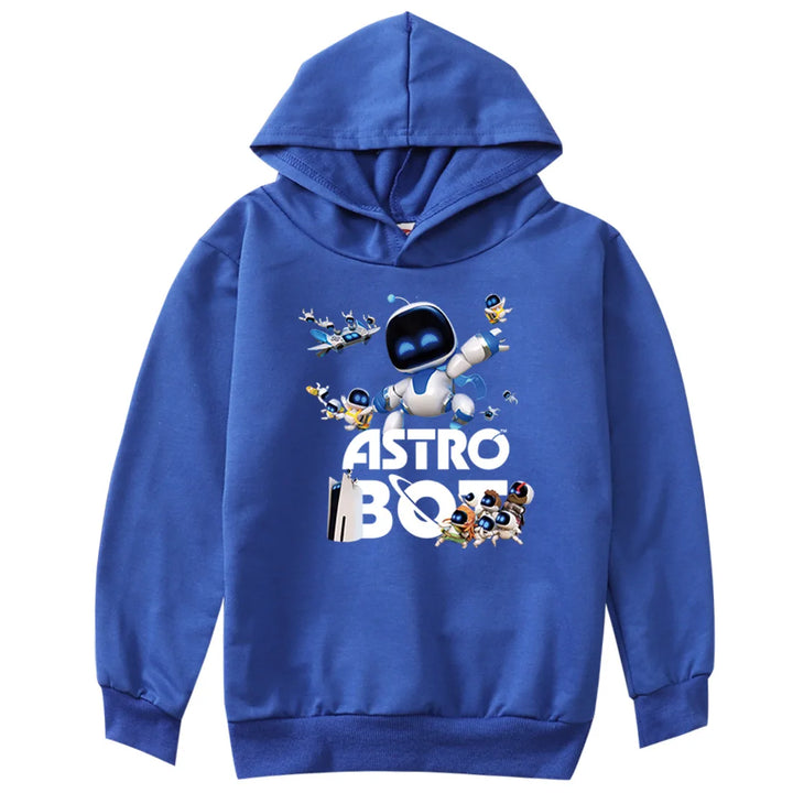 Game Astro Bot Hoodie Kids Comic Clothes for Teens Girl Pullover Long Sleeve Coats Boys Soft Fabric Outerwear Children Clothing