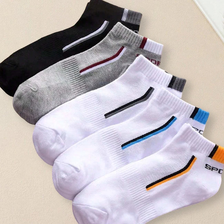 5 Pairs Men Summer Socks Trendy Fashionable Simple Versatile Men Ankle Socks Comfortable Lightweight Breathable Casual Socks