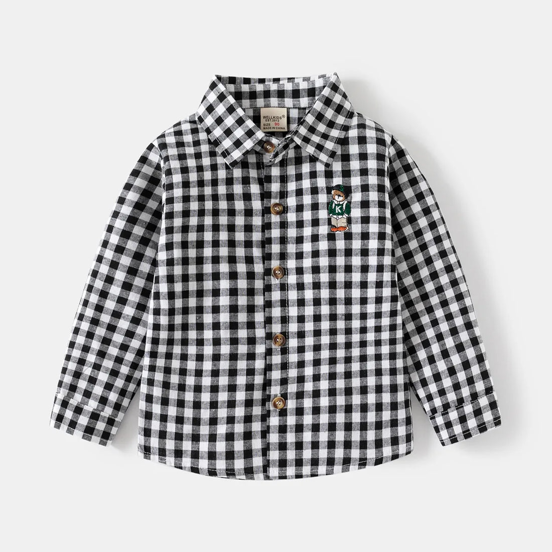 New Children's Clothes 2024 Kids Shirts With Collar Boys' Cotton Long Sleeved Baby Clothing Casual Top Plaid Blouse for Boy 2-7Y