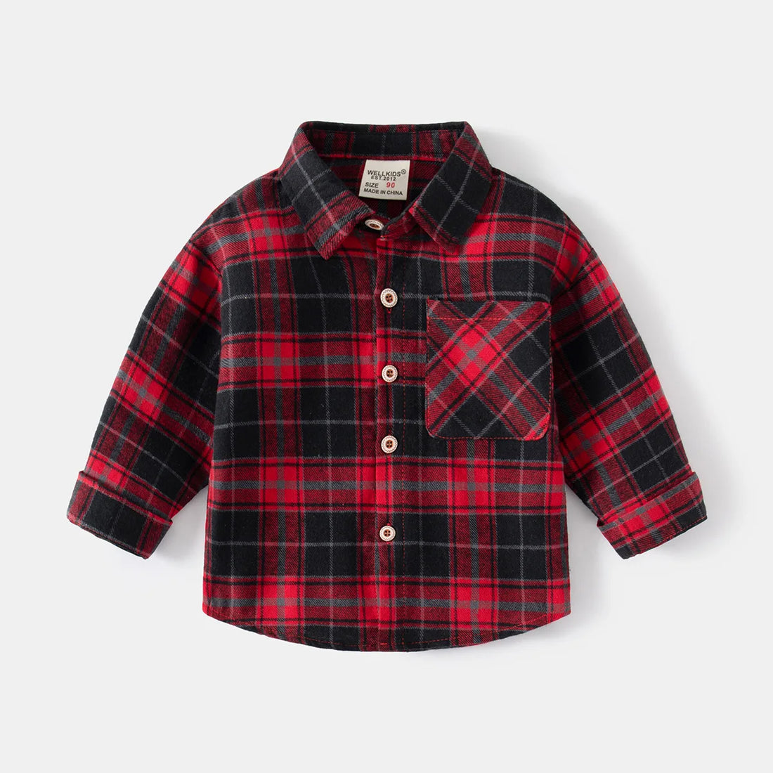 New Children's Clothes 2024 Kids Shirts With Collar Boys' Cotton Long Sleeved Baby Clothing Casual Top Plaid Blouse for Boy 2-7Y