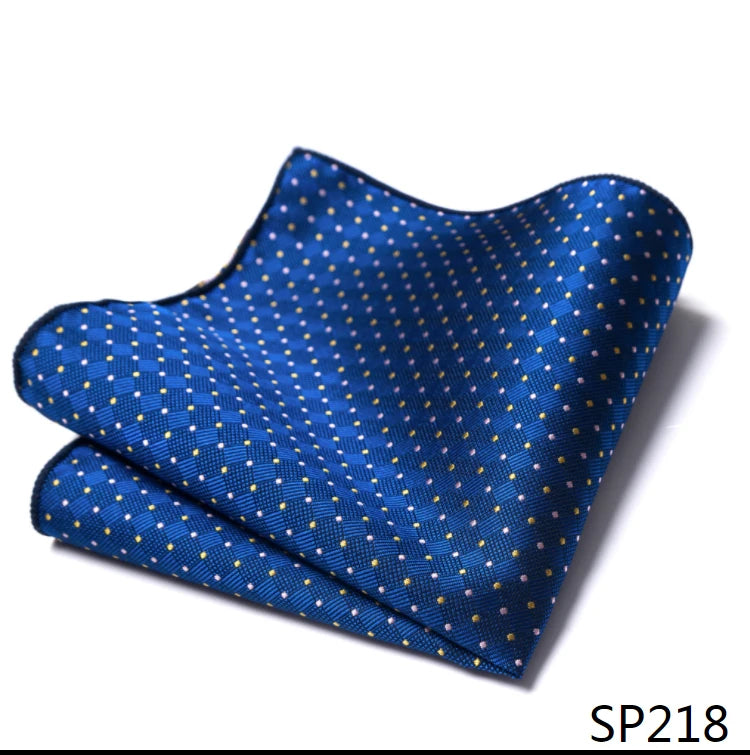 High Grade Brand Silk Kerchief Man Dark Blue Striped April Fool's Day Fit Formal Party Pocket Square Handkerchiefs Suit Hanky