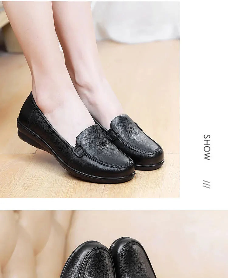 Autumn Women Shoes Solid Black PU Oxford Shoes Woman Lace Up High Heels Thick Bottom Platform Loafers Casual Shoes