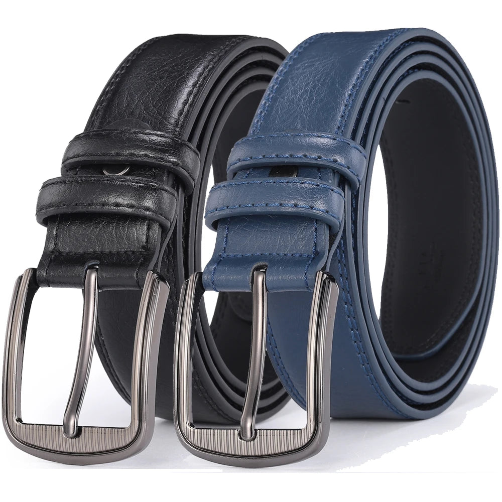 Men's Cowhide Pin Buckle Belt Fashion Genuine Leather Belt for Men High Quality Casual Jeans Belt Male Luxury Designer Business