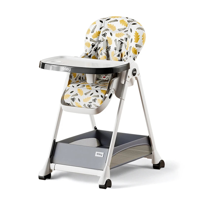 Multifunctional Foldable Baby High Chair Adjustable Height Feeding Chair Can Sit Can Lie Toddle Play Chair