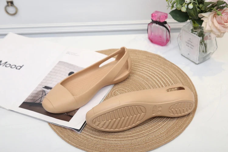 Summer Women Plastic Sandals Flats Shoes For Women Girls Ladies Mule Clogs Slippers Slip On Black Garden Clogs Immortal Anna W8