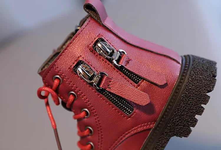 2024 Spring Autumn Winter Ankle Boots Light Girl Platform Shoes Burgundy Beige Black Boys Short Boots Super Cozy Shoes