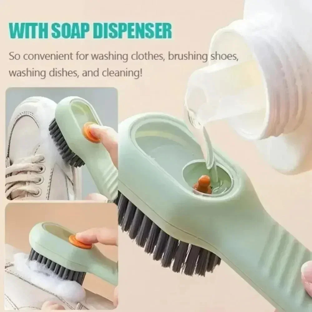 Multifunction Cleaning Shoe Brush Soft Automatic Liquid Shoe Brush Long Handle Liquid Clothes Brush Household Cleaning Tools