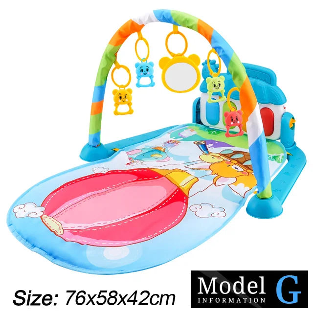 Baby Fitness Stand Music Play Gym Activity Toys Newborn Piano Crawling Blanket Pedal Game Pad Early Education 0-36 Months Gifts