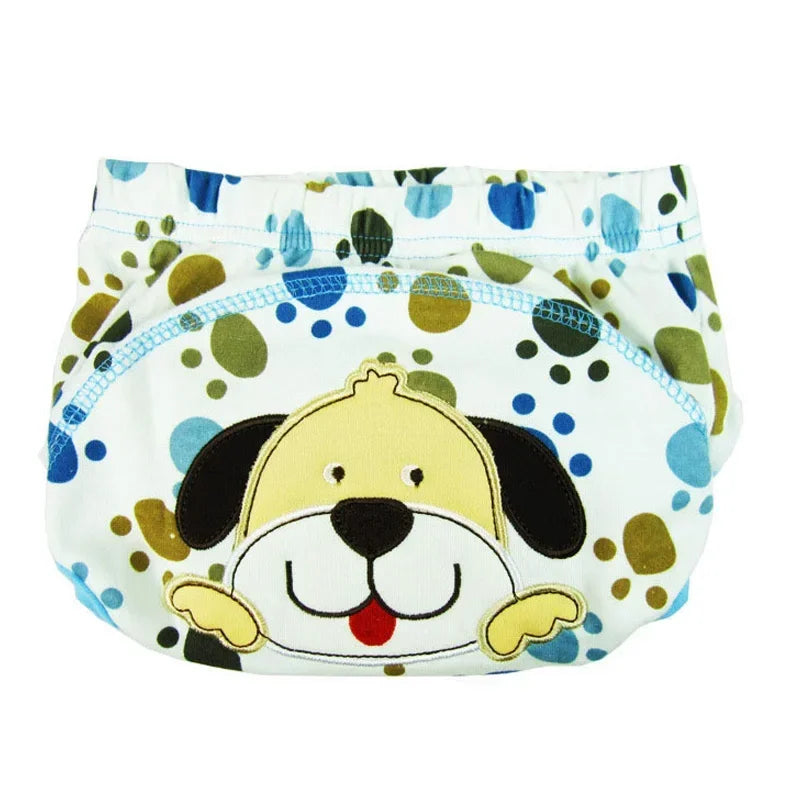 Mother Kids Baby Bare Cartoon Pattern Cloth Diapers Unisex Reusable Washable Infants Children Cotton Training Panties Diapering