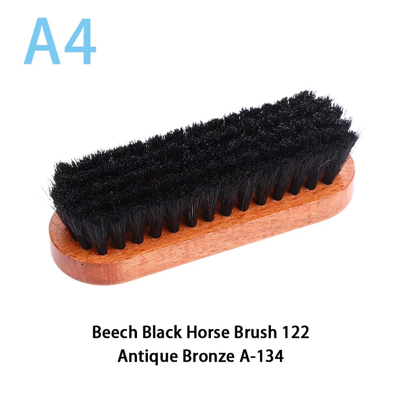 1PC Handle Dashboard Details Polishing And Cleaning Brush Horse Hair Wood Brush Leather Shoe Care And Cleaning Shoe Brush