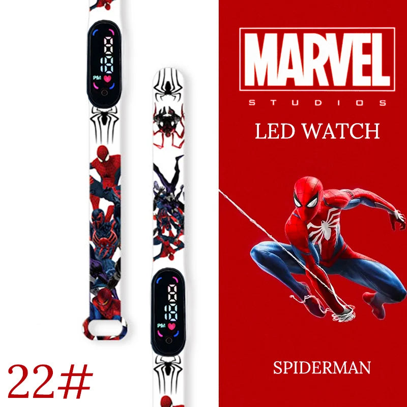 MINISO Spiderman Kid's Watches Men Sport Wristband Bracelet Waterproof Children Digital Watch Boys LED Clock relogio montre