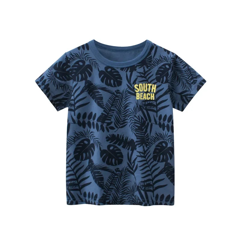 2-8T Toddler Kid Baby Boys Girls Clothes Summer Cotton T Shirt Short Sleeve Graffiti Print tshirt Children Top Infant Outfit