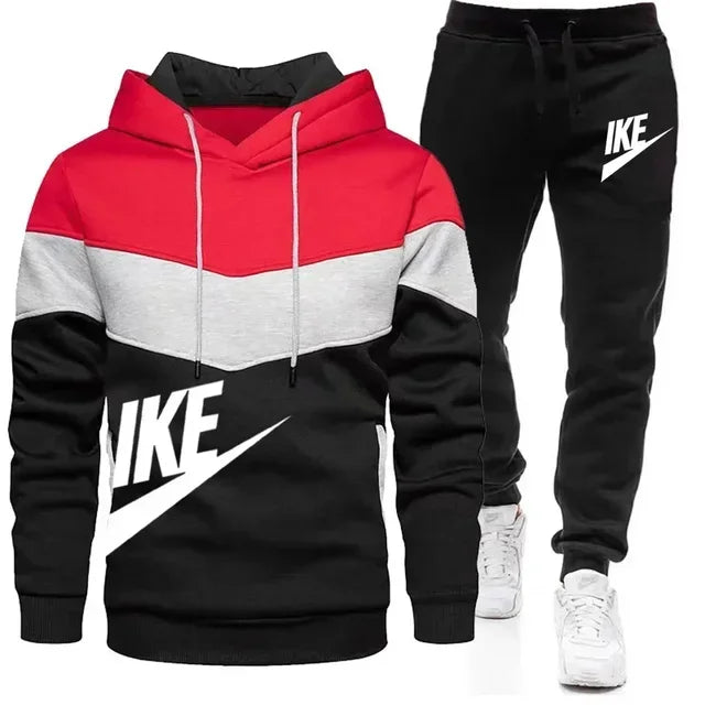 2025 New Men's Autumn Winter Sets Zipper Hoodie+Pants Pieces Casual Tracksuit Male Sportswear  Clothing