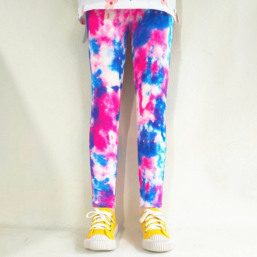 Girls Leggings Summer Kids Print Pants Babys Girls Skinny Leggings Children Girl Slim Elasticity Trousers Pencil Pants 2-13 YEAR