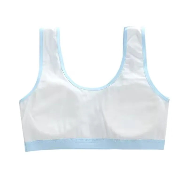 Puberty Girls Panty Sets Teenage Cotton Padded Training Bra+Panties Kids Sports Bra Underwear