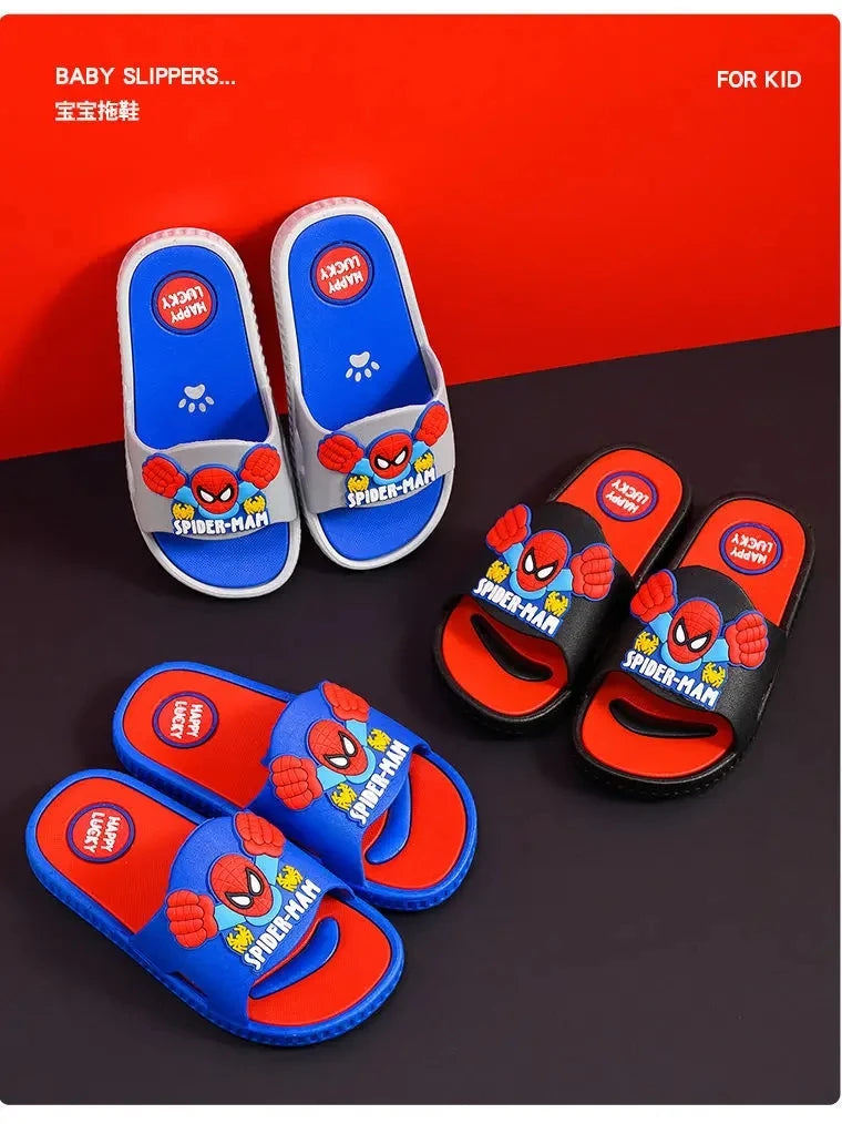 Disney Children's Slippers Cartoon Boys' Summer Home Shoes Boys Sandals Waterproof Anti-slip Kids Garden Shoes Size 24-39