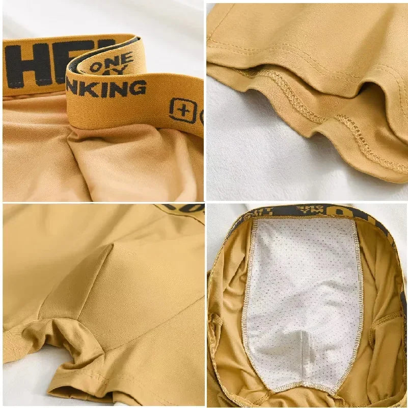 1/3/5pcs Men's Underwear, Breathable Comfy Quick Drying Stretchy Boxer Trunks, Sexy Underpants, Men's Trendy Boxer Panties