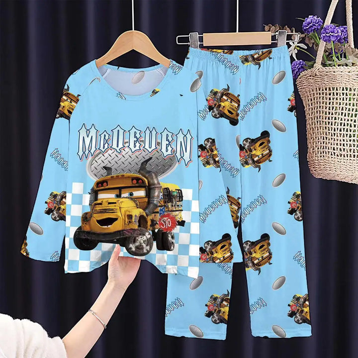 Autumn 2pcs Loungewear Pajamas for Boy Homewear Pijama Clothing Set Pajama Sets Children's Sleepwear Robe Mother Kids