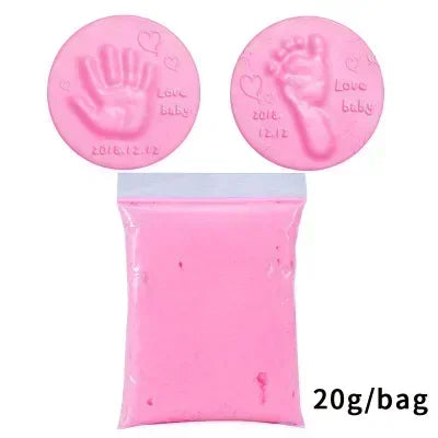 Baby Footprint Clay Makers Infant Air Drying Soft Clay 3D Fingerprint Imprint Paw Kits Parent-child Inkpad DIY Toy Kid Souvenirs